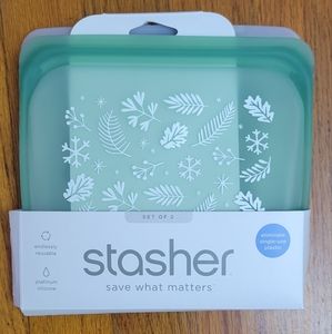 Set Of 2 NEW STASHER Bags 15 ounce sandwich